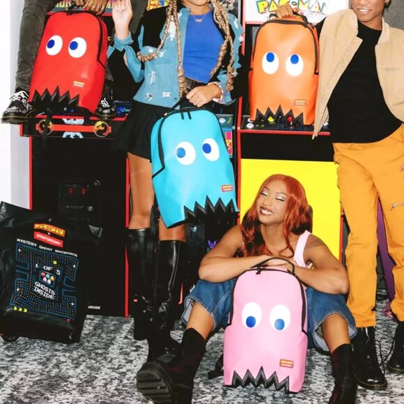 Sprayground BLUE PAC-MAN Ghost Backpack (Mystery Bag Collection) New In packagin - Picture 5 of 6